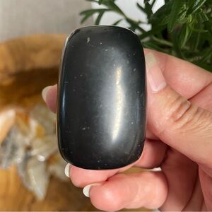 Smooth Black Stone shungite Freeform